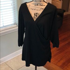 Black v-neck dressy sweater